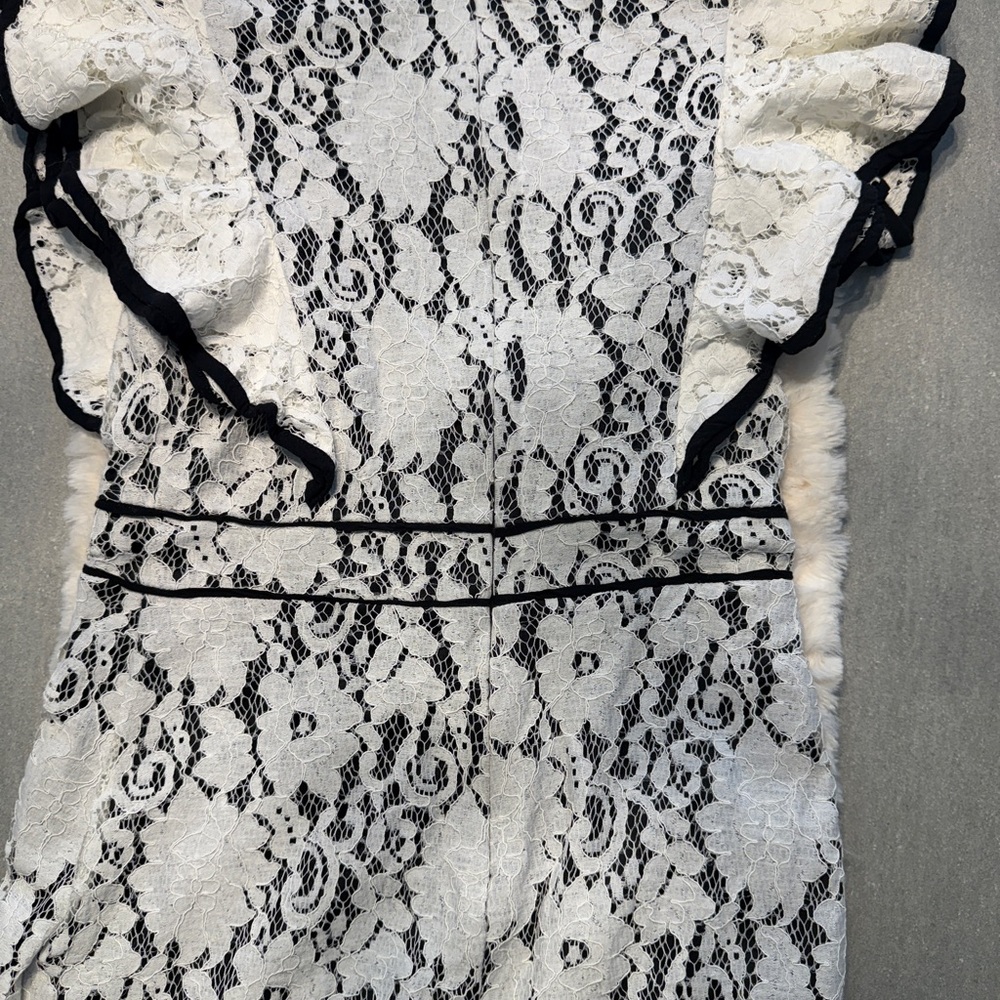 Lulu's Black and White Lace Dress -Small - Picture 7 of 16